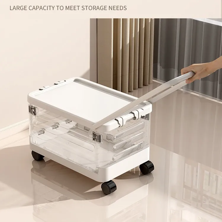 Makeup Organizer Storage Box Storage Containers Storage Organizer Home Organizer Box Book with Handle with Pulley Fold