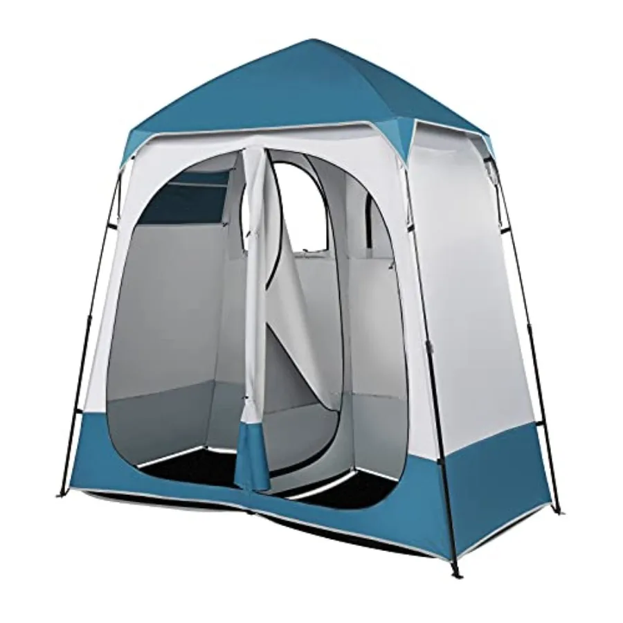 2 Room Shower Tent for Camping and Outdoor Use, Blue Polyester Privacy Changing Room with Instant Pop Up Setup, Ideal for Porta
2 Room Shower Tent for Camping and Outdoor Use, Blue Polyester Privacy Changing Room with Instant Pop Up Setup, Ideal for Porta