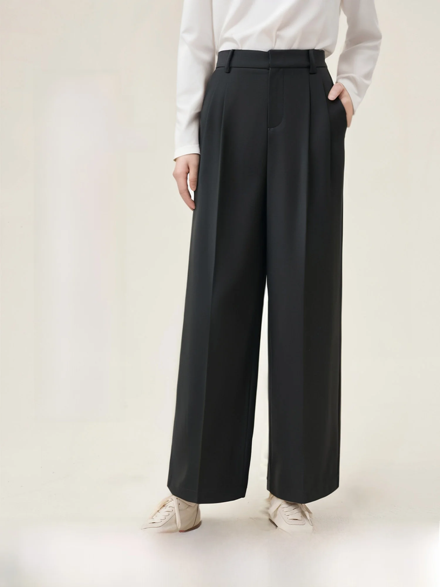 Elite Women's Suit Pants High Waist Zipper Closure Polyester Fiber Straight Leg Pants Classic Pleated Wrinkle Resistant Fabric
Elite Women's Suit Pants High Waist Zipper Closure Polyester Fiber Straight Leg Pants Classic Pleated Wrinkle Resistant Fabric
