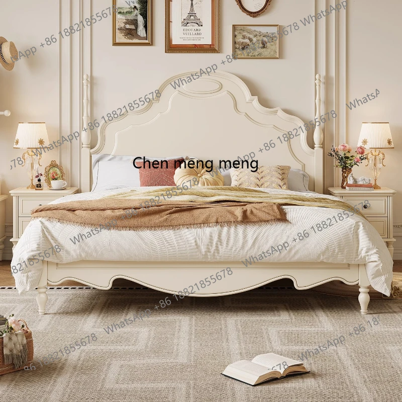 American-style White Solid Wood Bed Modern 1.8m Double Master Bedroom French Cream Style 1.5m Single Bed
American-style White Solid Wood Bed Modern 1.8m Double Master Bedroom French Cream Style 1.5m Single Bed