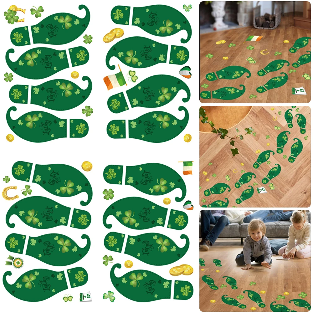 5 Sheets St. Patrick's Day Footprints Floor Stickers Self-Adhesive Shamrock Gold Coin Decals for 2025 Irish Day Party Supplies
5 Sheets St. Patrick's Day Footprints Floor Stickers Self-Adhesive Shamrock Gold Coin Decals for 2025 Irish Day Party Supplies