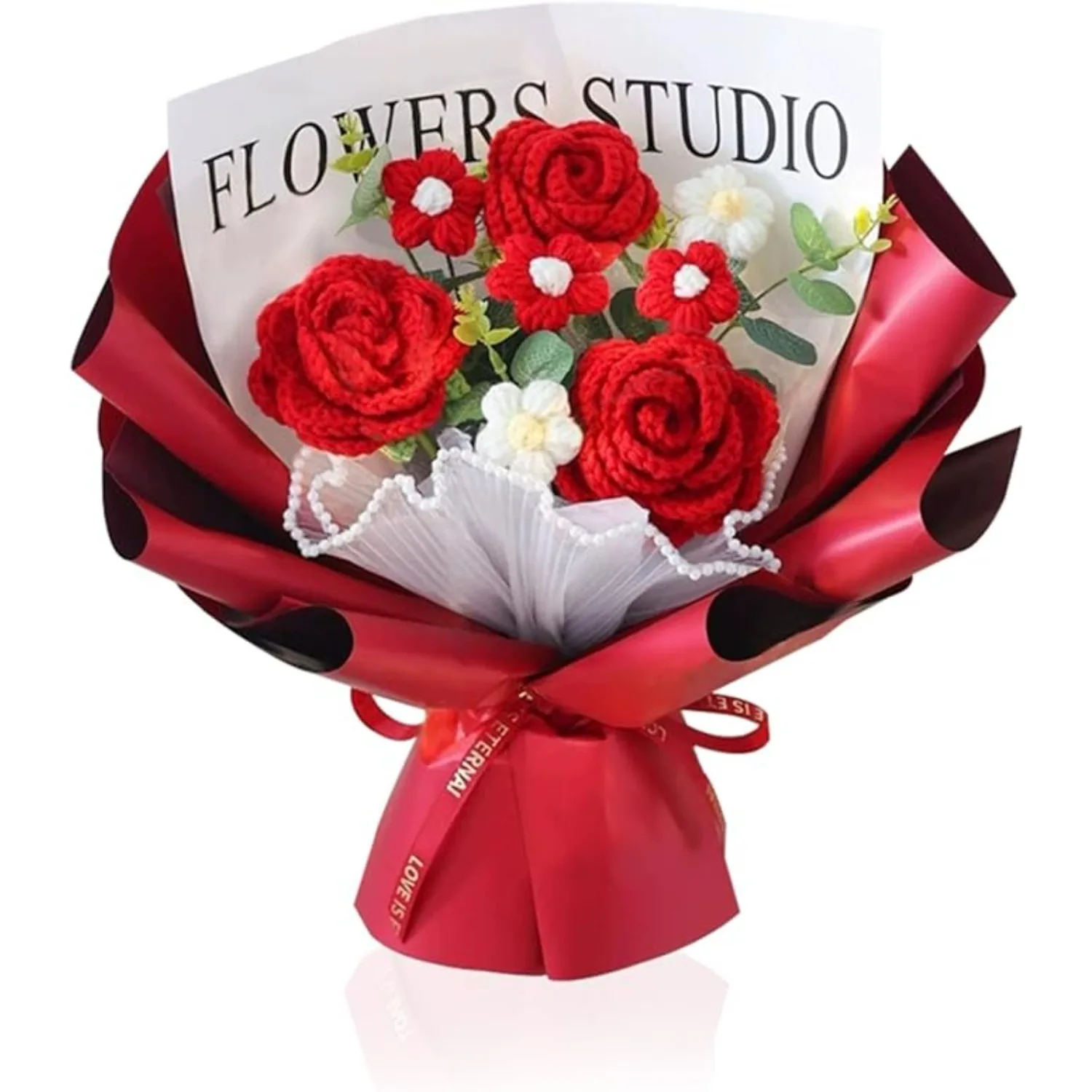 Simulation Knitting Wool Flower Rose Bouquet Tulips for Girlfriend Girlfriend Mom Birthday Gift Bouquet of Roses Flowers
Simulation Knitting Wool Flower Rose Bouquet Tulips for Girlfriend Girlfriend Mom Birthday Gift Bouquet of Roses Flowers