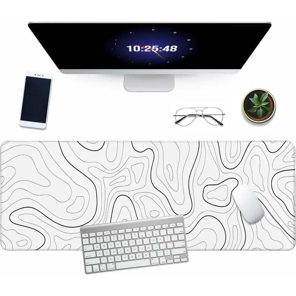 Extended Contour Topographic Mouse Pad - Large Black & White Gaming Desk Mat, 31.5x11.8inch
Extended Contour Topographic Mouse Pad - Large Black & White Gaming Desk Mat, 31.5x11.8inch