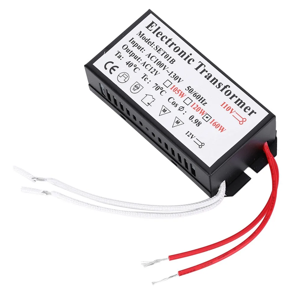 110V To 12V 160W G4 Electronic Transformer Compact Efficient Voltage Converter for 12V G4 halogen lamps
110V To 12V 160W G4 Electronic Transformer Compact Efficient Voltage Converter for 12V G4 halogen lamps