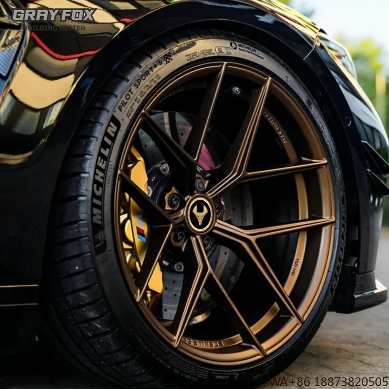 GRAYFOX Custom Deep Gold One Pieces 17-22 Inch PCD 5x112 5x120 5x114 .3 for BMW F10 E60 E30 E46 Forged Aluminium Alloy Wheels
GRAYFOX Custom Deep Gold One Pieces 17-22 Inch PCD 5x112 5x120 5x114 .3 for BMW F10 E60 E30 E46 Forged Aluminium Alloy Wheels