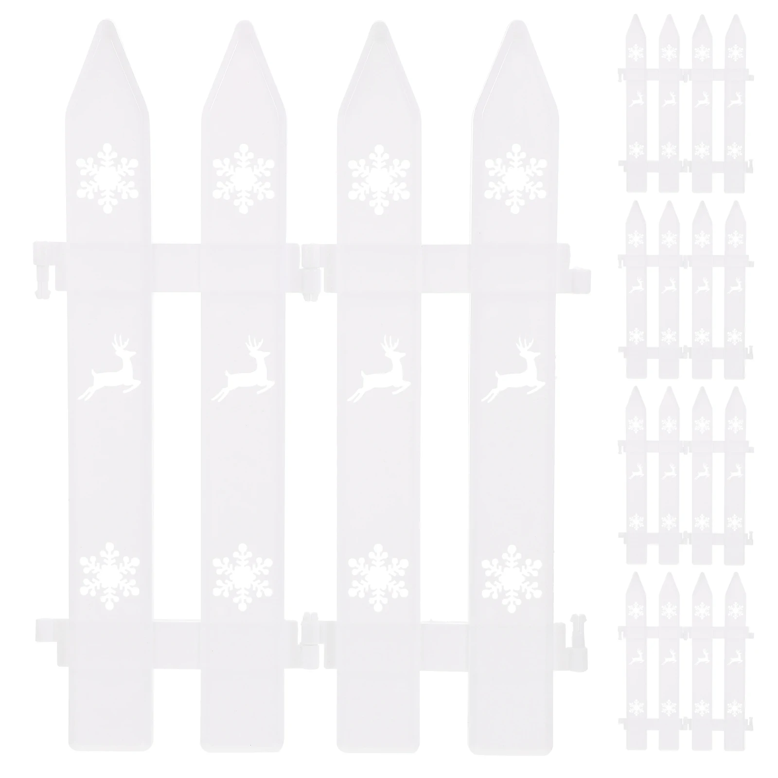 10pcs Christmas Tree Fence Plastic Garden Border Decorations White Mini Deer Design Xmas Scene Setup Easy Installation
10pcs Christmas Tree Fence Plastic Garden Border Decorations White Mini Deer Design Xmas Scene Setup Easy Installation