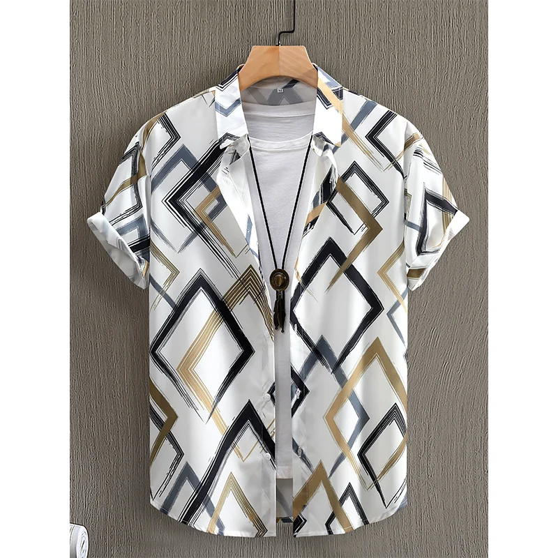 New Summer 2024 Casual Vacation Wear Beach Short Sleeve Shirt Streetwear Fashion Irregulaire Plaid Print Men's Shirt
New Summer 2024 Casual Vacation Wear Beach Short Sleeve Shirt Streetwear Fashion Irregulaire Plaid Print Men's Shirt