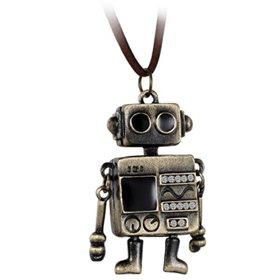 Flongo Men's Womens Vintage Alloy Bronze Cute Tone Wall.E Alien Robot Pendant Necklace, 15-31 inch Chain, Robot Charm Long Neck
Flongo Men's Womens Vintage Alloy Bronze Cute Tone Wall.E Alien Robot Pendant Necklace, 15-31 inch Chain, Robot Charm Long Neck