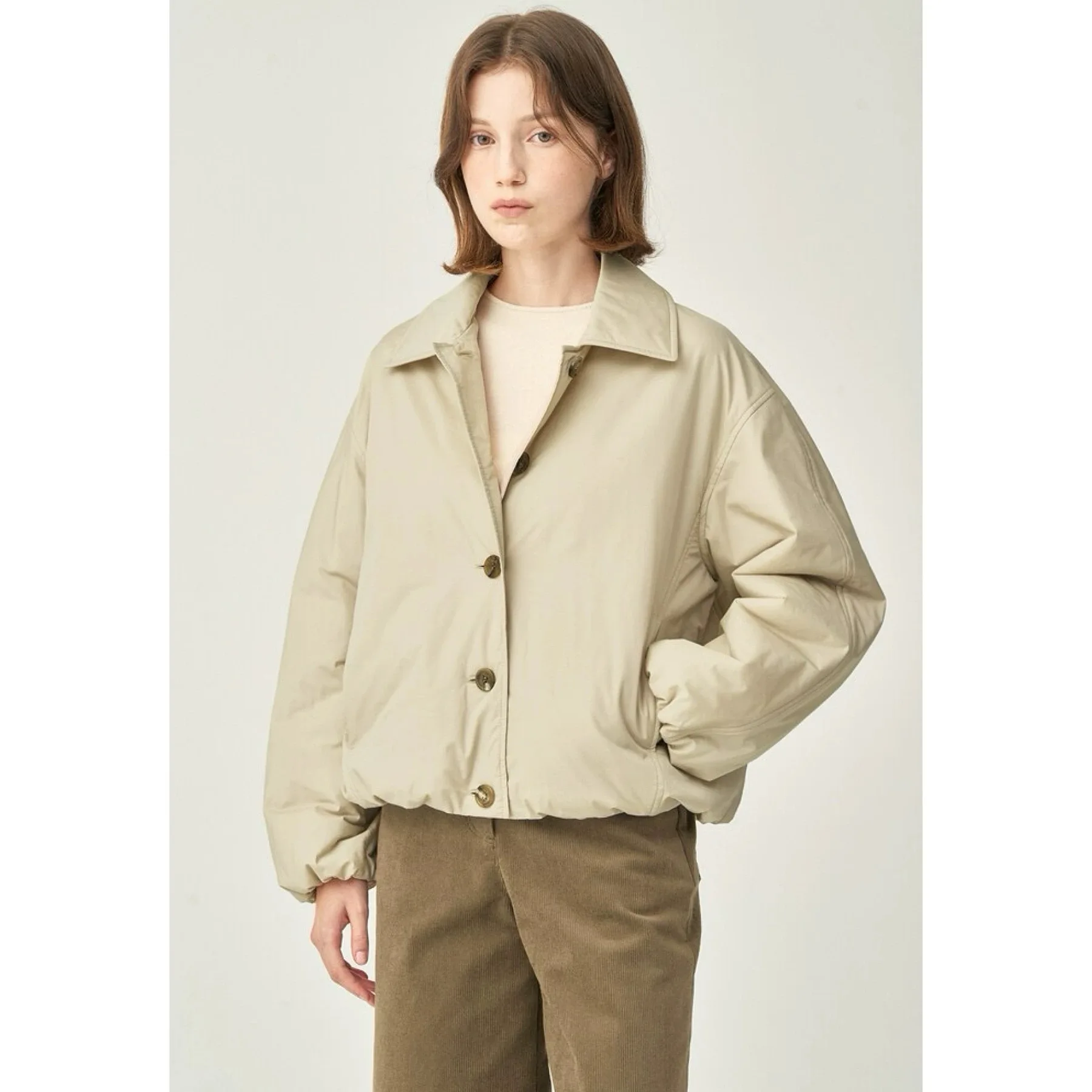 Casual Cotton Jaet Lemon Cheese ort Pure Color Single Button Collar Autumn Outerwear Women's Commute Sle Loose Fit
Casual Cotton Jaet Lemon Cheese ort Pure Color Single Button Collar Autumn Outerwear Women's Commute Sle Loose Fit