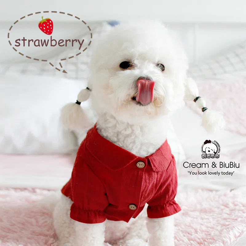 CREAM&BIUBIU Pet Dog Cat Clothes Spring and Summer Thin Cute Puff Sleeve Shirt Dog Clothes Dog Clothes for Small Dogs
CREAM&BIUBIU Pet Dog Cat Clothes Spring and Summer Thin Cute Puff Sleeve Shirt Dog Clothes Dog Clothes for Small Dogs