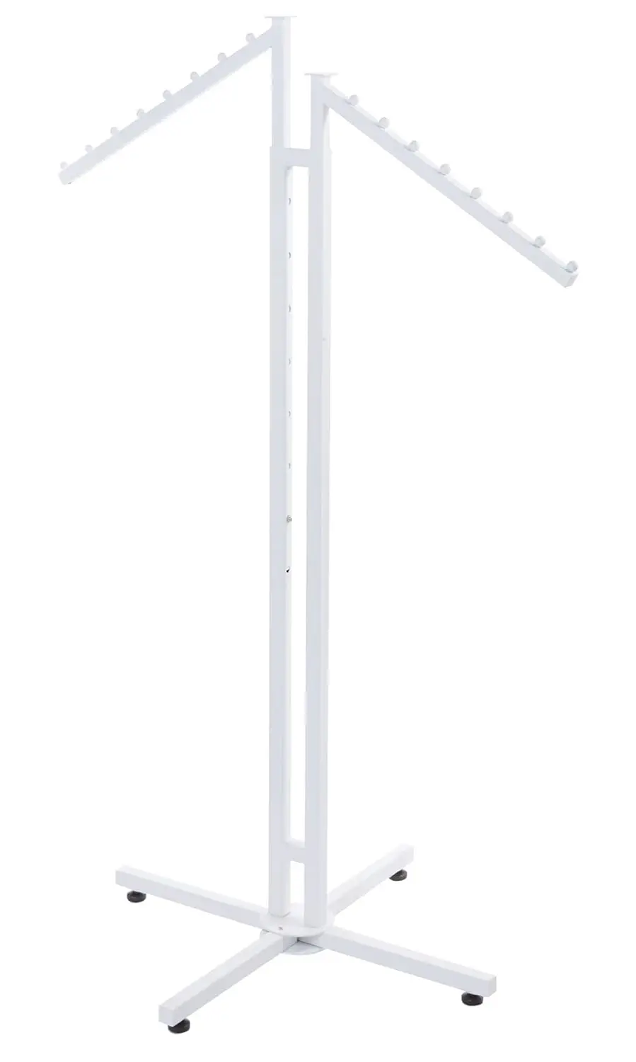 White 2-Way Clothing Display Rack - Sleek Retail Clothing Rack with Slant Arms for Garment Display (48"-72"H 3", Customized
White 2-Way Clothing Display Rack - Sleek Retail Clothing Rack with Slant Arms for Garment Display (48"-72"H 3", Customized