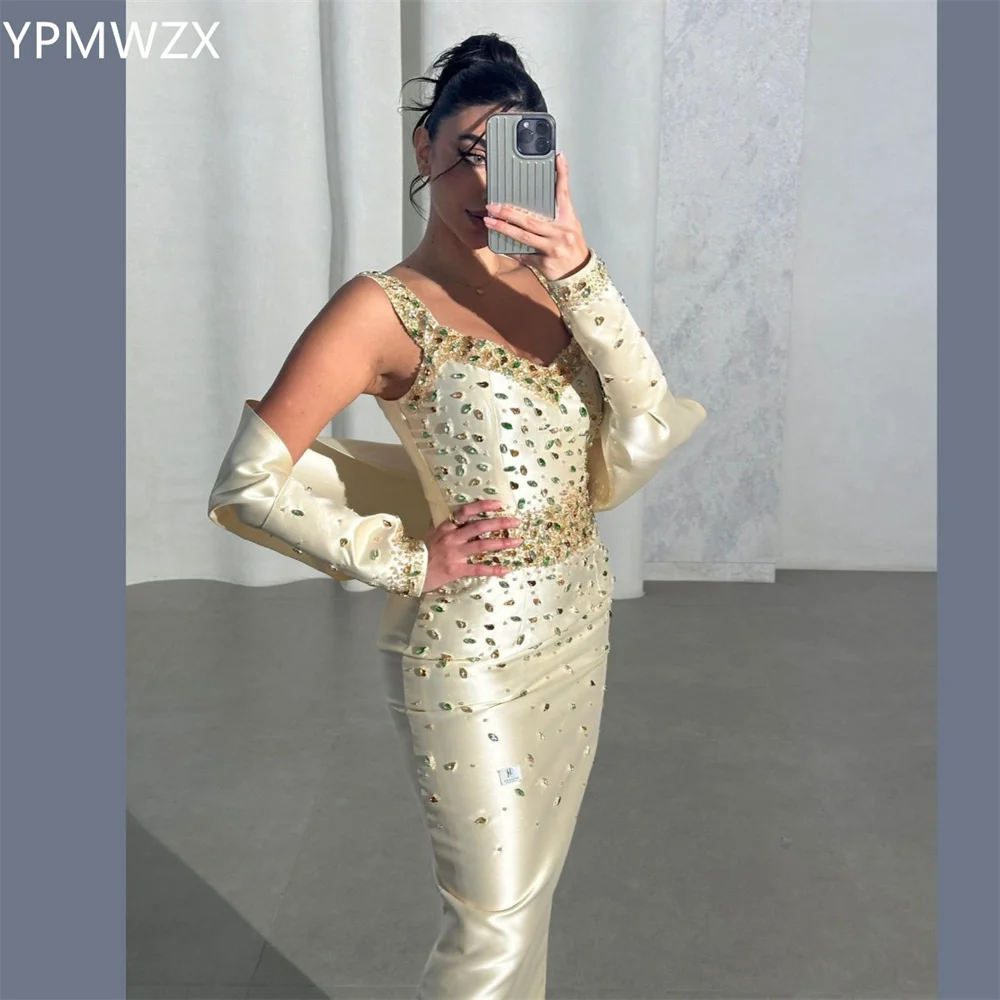 Customized Evening Dress Formal Party Occasion YPMWZX Shoulder Girdle Column Floor Length Skirts Bead Bespoke Dresses W
Customized Evening Dress Formal Party Occasion YPMWZX Shoulder Girdle Column Floor Length Skirts Bead Bespoke Dresses W