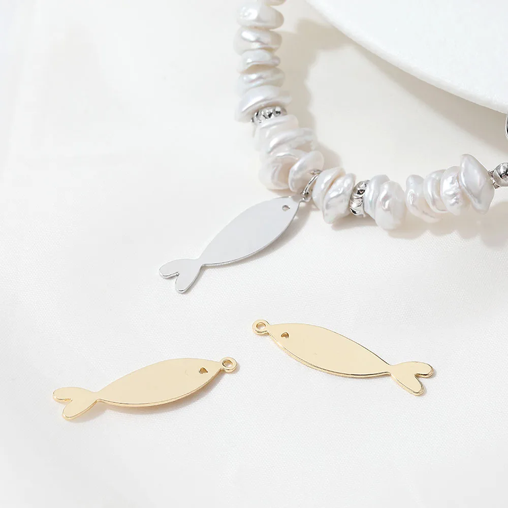 10PCS 14K Real Gold Smooth Surface Fish-shaped Pendant Bracelets Necklaces Jewelry DIY Making Supplies Material Accessories
10PCS 14K Real Gold Smooth Surface Fish-shaped Pendant Bracelets Necklaces Jewelry DIY Making Supplies Material Accessories