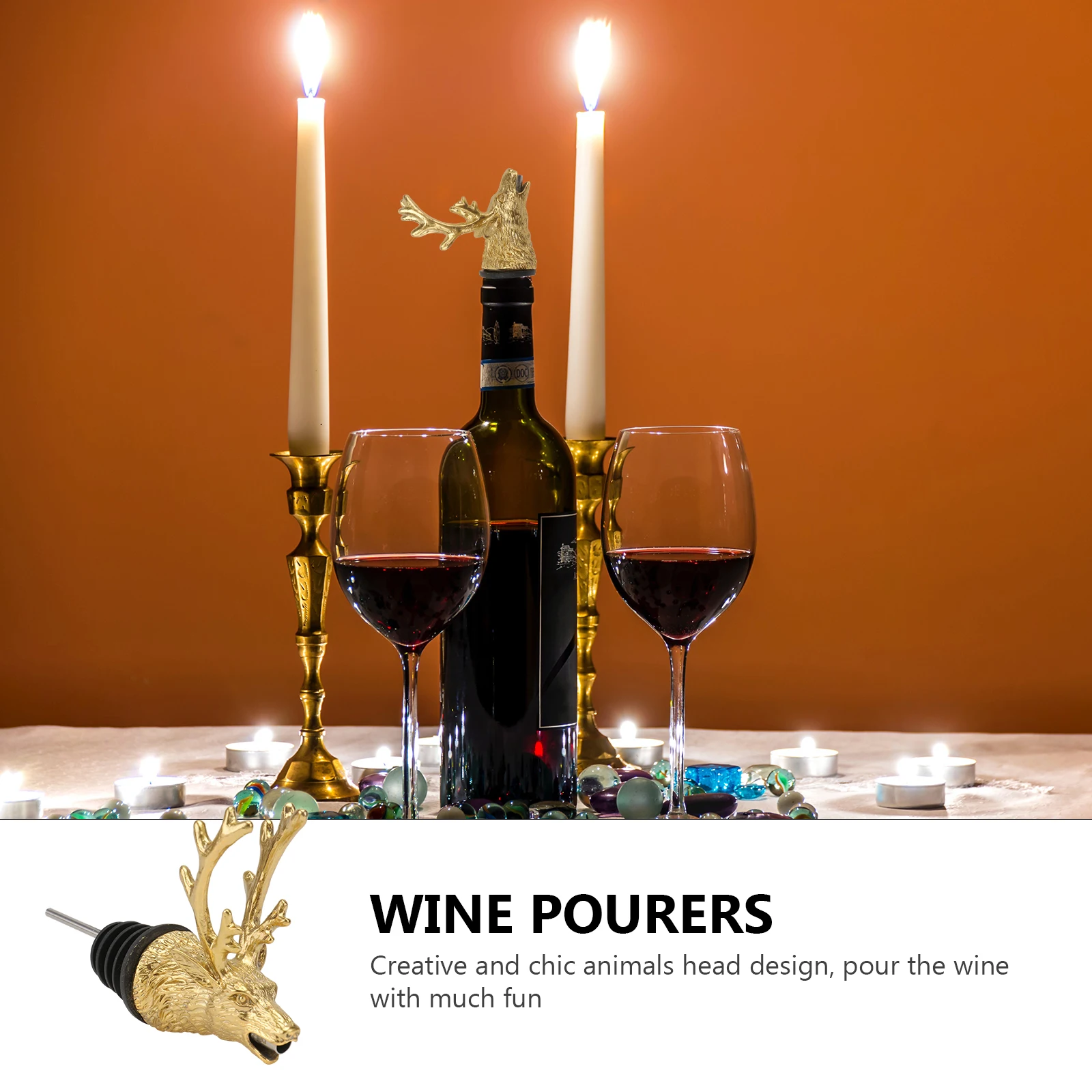 Deer Head Pourer Reusable Zinc Alloy Stainless Steel Silicone Animal Design for Home Bar Bottle Pourers Liquor Dispenser
Deer Head Pourer Reusable Zinc Alloy Stainless Steel Silicone Animal Design for Home Bar Bottle Pourers Liquor Dispenser