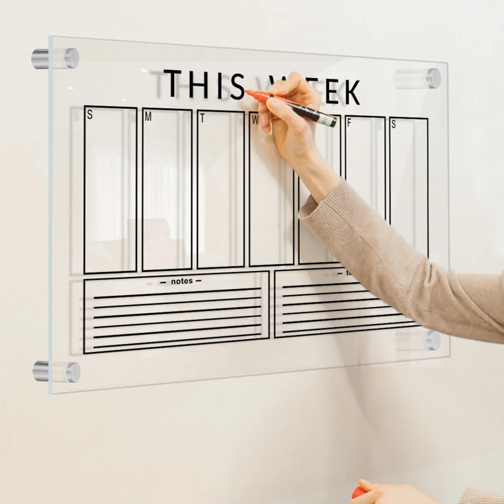 Acrylic Message Board Sign Hanging Wall Mounted Erasable Door Decorative Planner Whiteboard Weekly Home Office Use Clear
Acrylic Message Board Sign Hanging Wall Mounted Erasable Door Decorative Planner Whiteboard Weekly Home Office Use Clear