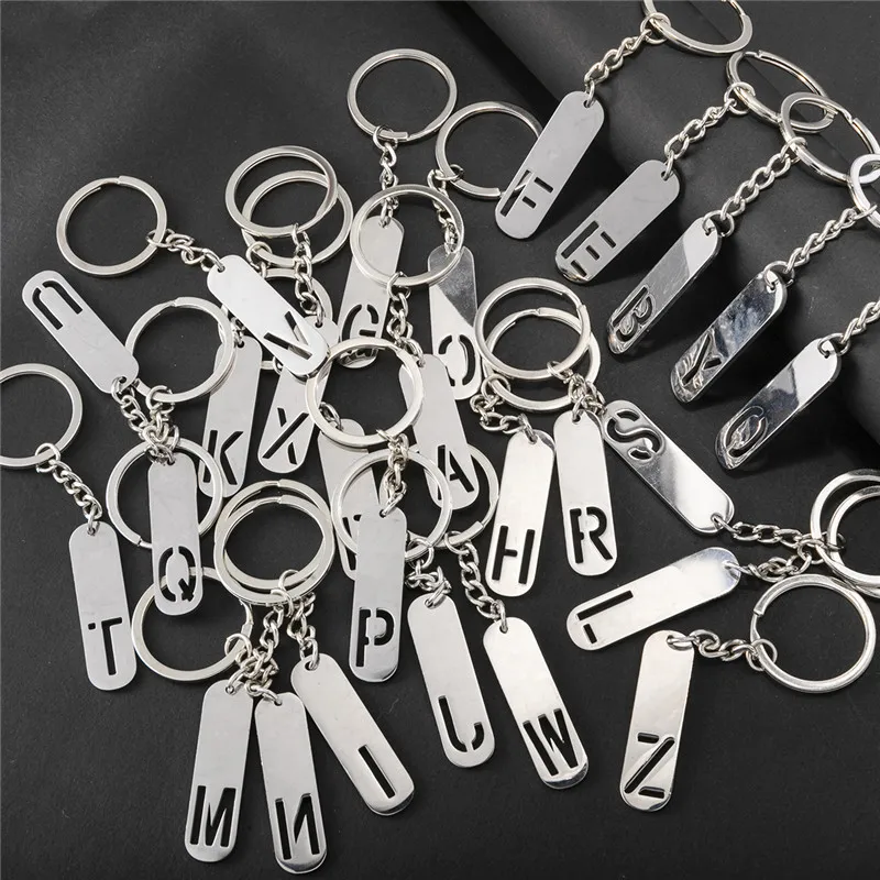 NEW DIY Stainless Steel A-Z Letters Key Chain 26 Alphabet Charm Metal Keyring Men Women Car Key Ring Unique Gift 
NEW DIY Stainless Steel A-Z Letters Key Chain 26 Alphabet Charm Metal Keyring Men Women Car Key Ring Unique Gift