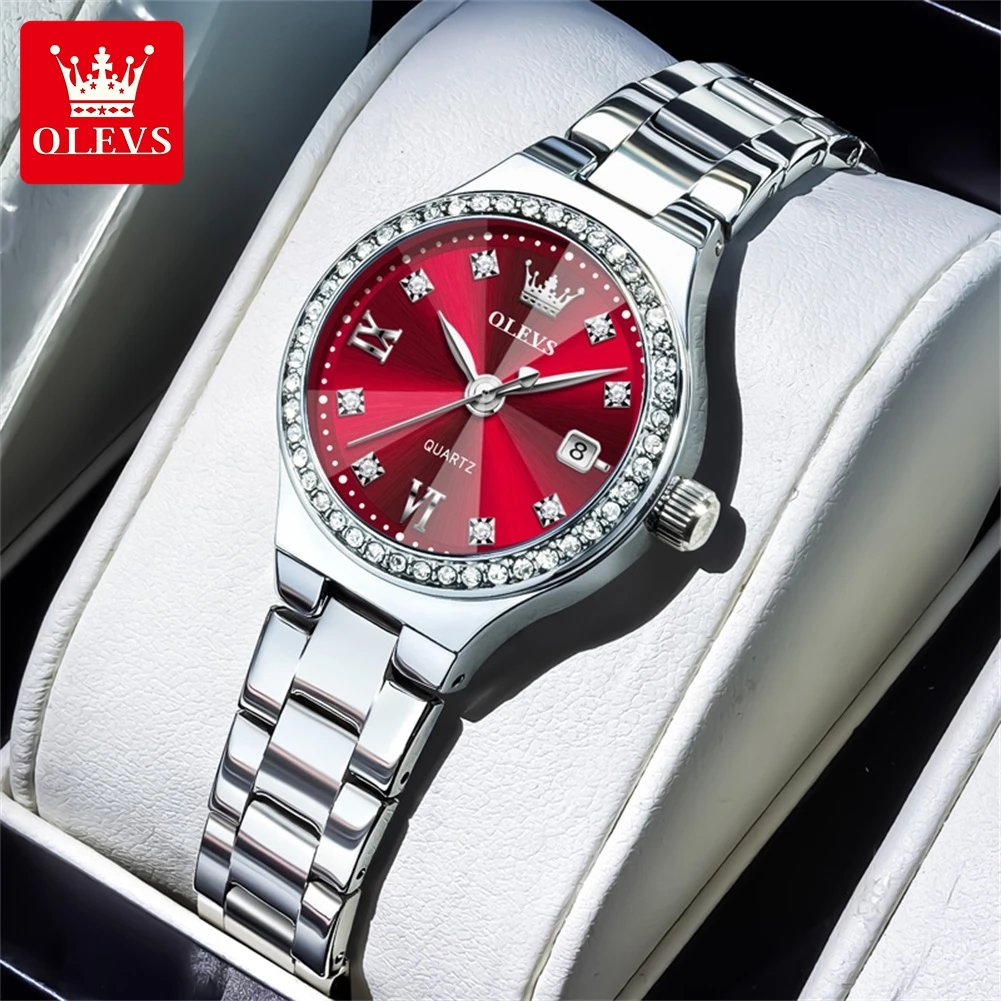 OLEVS Brand Original Women's Quartz Watch Stainless Steel Luminous Waterproof Wristwatch Fashion Diamond Scale Date Watch Reloj
OLEVS Brand Original Women's Quartz Watch Stainless Steel Luminous Waterproof Wristwatch Fashion Diamond Scale Date Watch Reloj