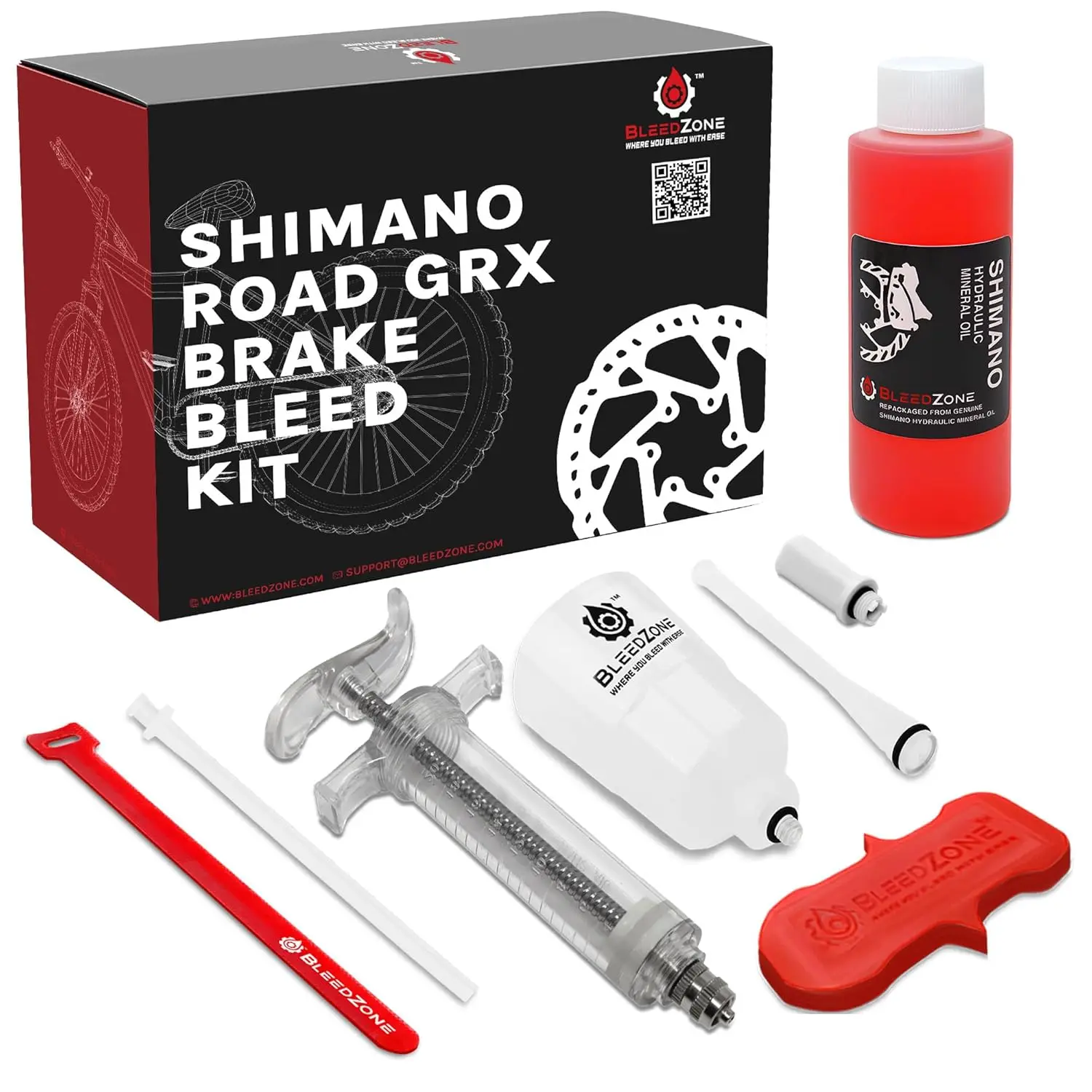Shimano Brake Bleed Kit with Pro Syringe & 120ml Mineral Oil for Road/Gravel Bikes
Shimano Brake Bleed Kit with Pro Syringe & 120ml Mineral Oil for Road/Gravel Bikes