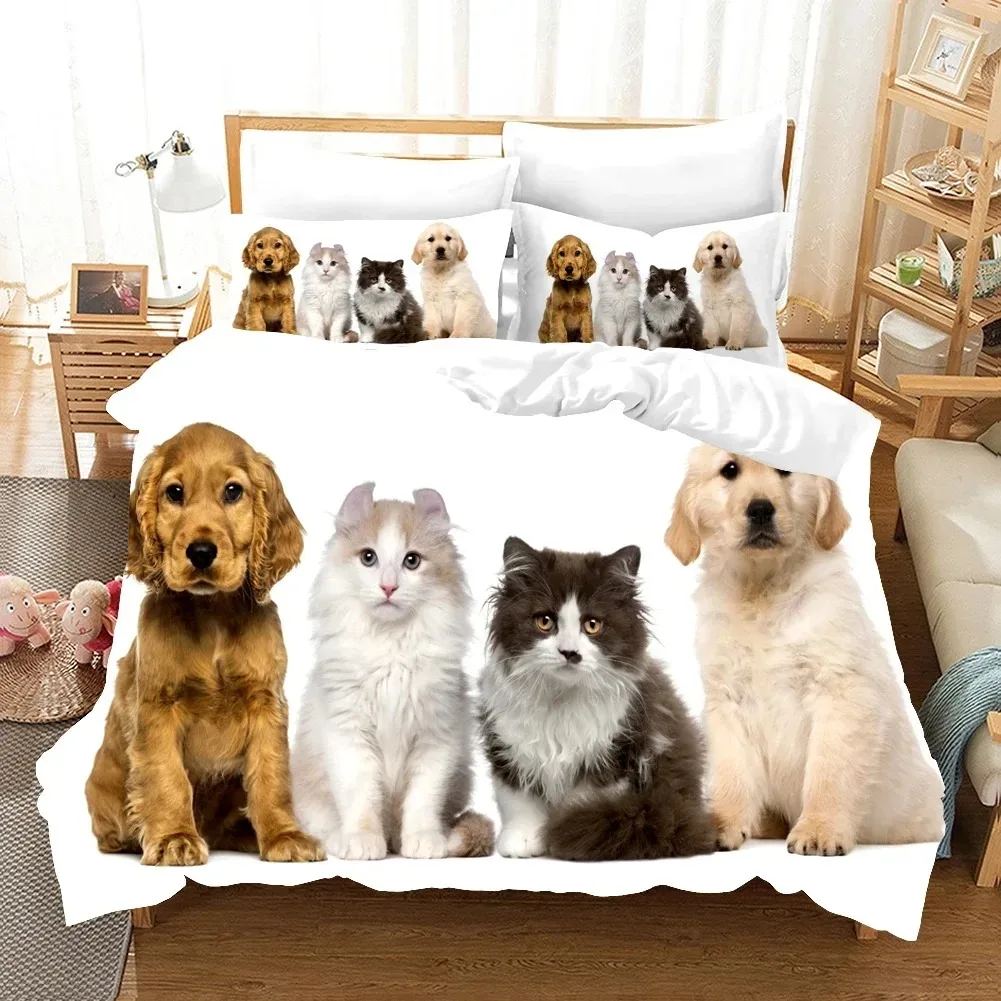 Lovely Animal Dogs Cats Pets 3D Bedding Sets White Duvet Quilt Cover Set Comforter Bed Linen Pillowcase Size
Lovely Animal Dogs Cats Pets 3D Bedding Sets White Duvet Quilt Cover Set Comforter Bed Linen Pillowcase Size