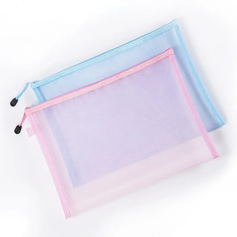 1pc A4(33.5*24cm) Colorful Nylon Mesh Zipper Stationery Paper Bag Transparent Cosmetic Makeup Brushes Lipsticks Bag Pens Bags
1pc A4(33.5*24cm) Colorful Nylon Mesh Zipper Stationery Paper Bag Transparent Cosmetic Makeup Brushes Lipsticks Bag Pens Bags