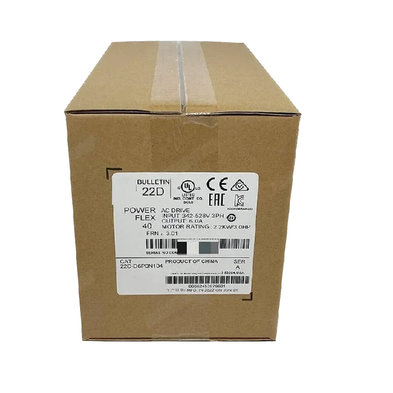 22D-D6P0N104 PowerFlex 40 2,2 кВт 3HP привод переменного тока VFD
22D-D6P0N104 PowerFlex 40 2,2 кВт 3HP привод переменного тока VFD
