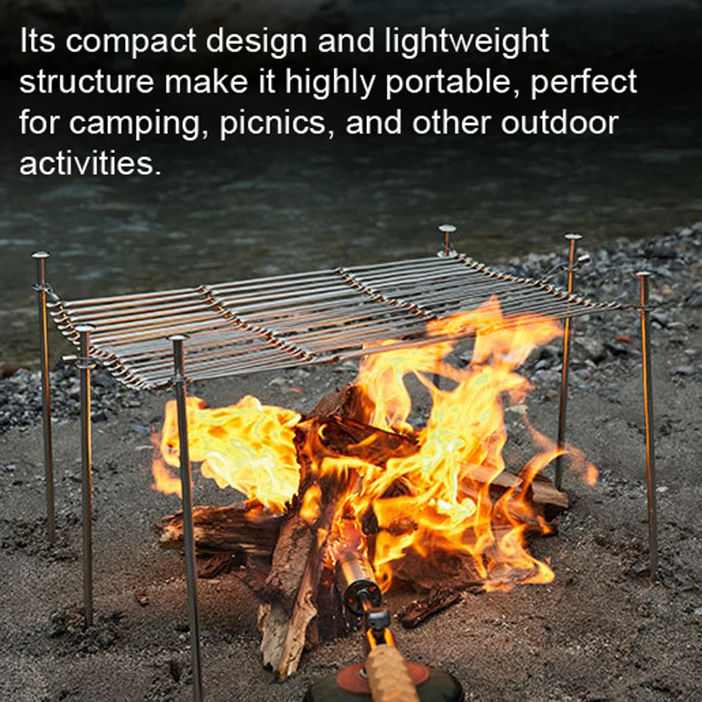 Stainless Steel Picnic BBQ Grill Outdoor Camping BBQ Rack Tool Simple and Easy Folding Barbecue Grill Bracket Cooking Accessory
Stainless Steel Picnic BBQ Grill Outdoor Camping BBQ Rack Tool Simple and Easy Folding Barbecue Grill Bracket Cooking Accessory