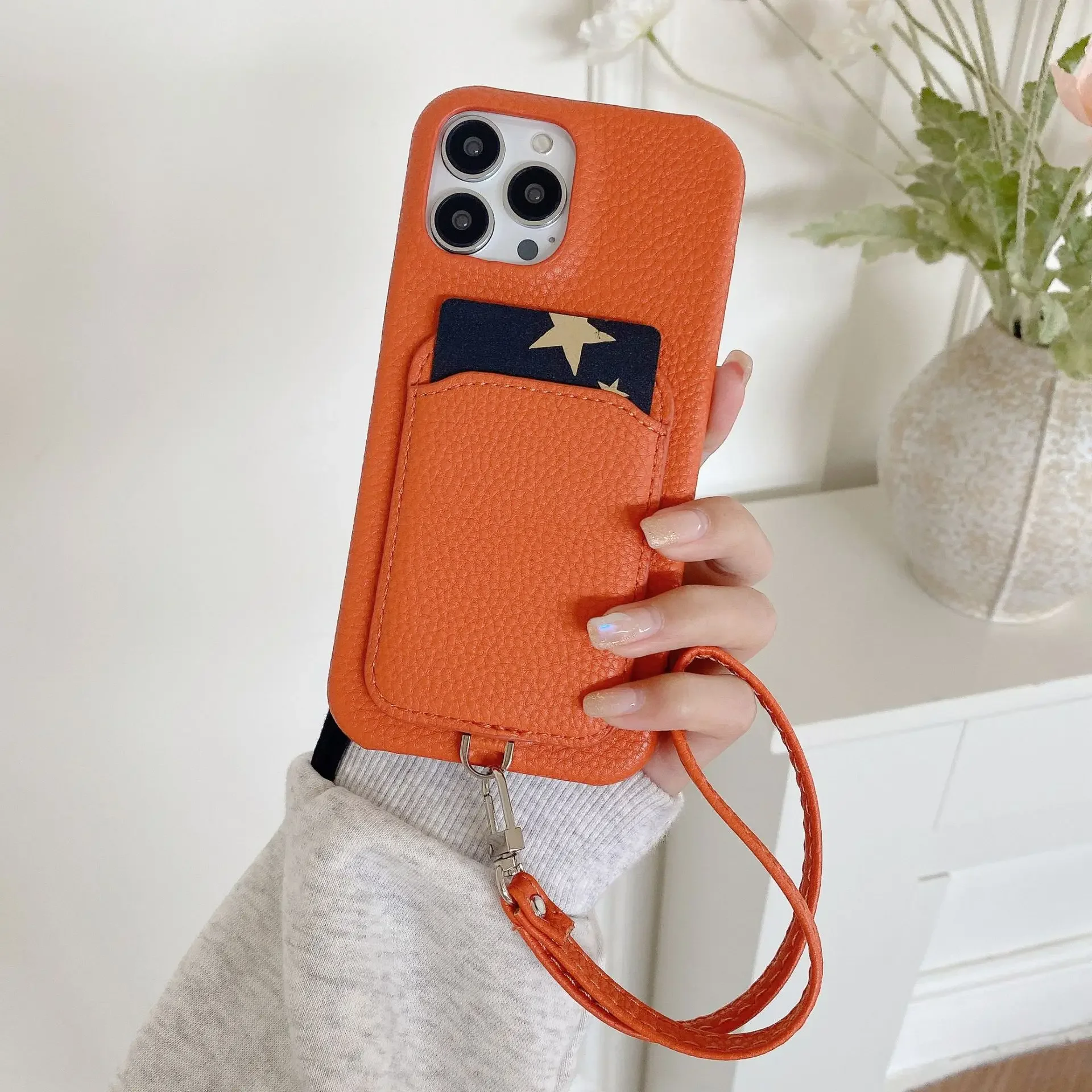 Suitable for iPhone 14ProMax Lychee Patterned Card Case 13pro 12 11 Small Fragrance Matching Bracelet Xsmax Xr Protection Cover
Suitable for iPhone 14ProMax Lychee Patterned Card Case 13pro 12 11 Small Fragrance Matching Bracelet Xsmax Xr Protection Cover
