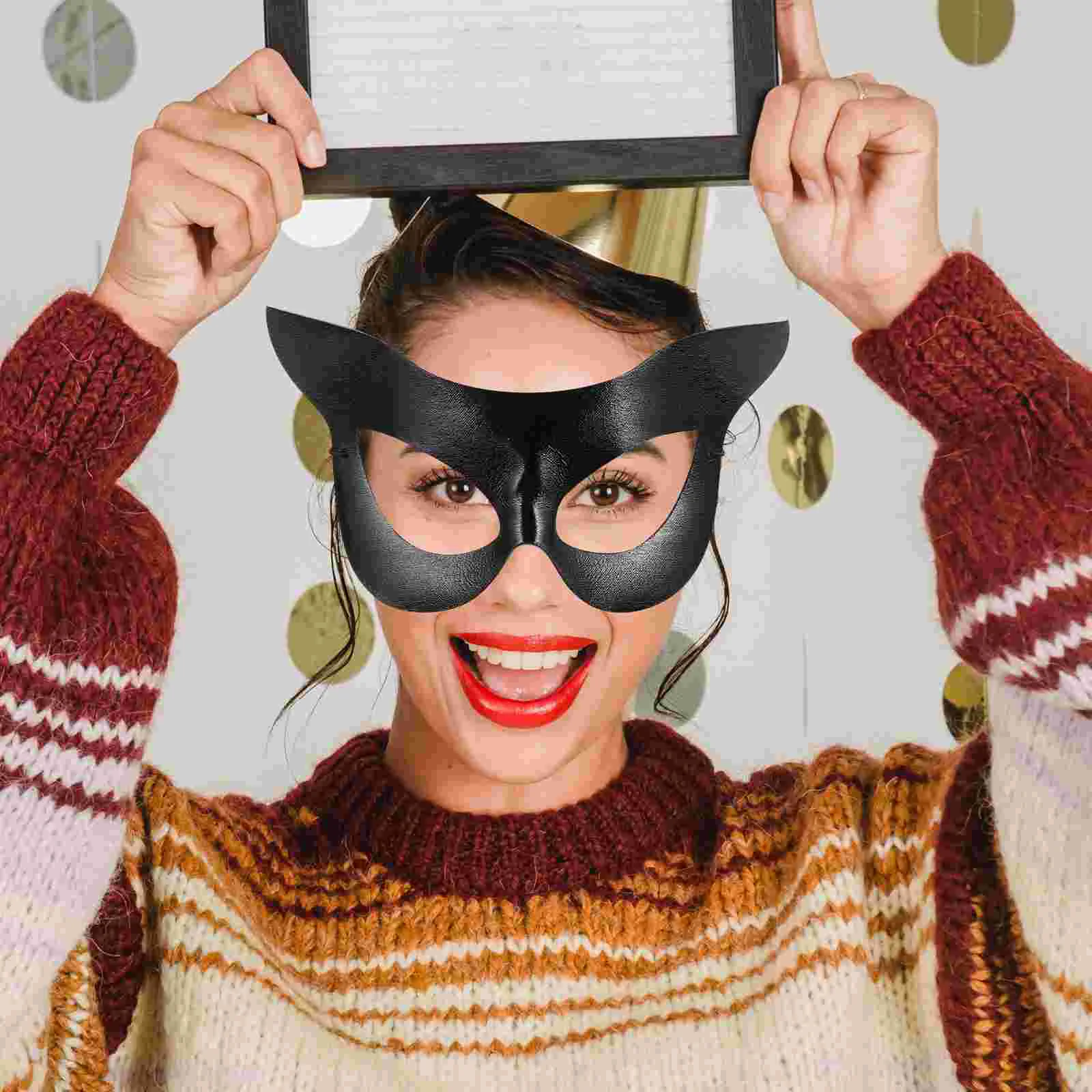 Mask Half Face Party Mask Masquerade Halloween Cat Shape Costume Black Masquerade Mask Carnival Mask
Mask Half Face Party Mask Masquerade Halloween Cat Shape Costume Black Masquerade Mask Carnival Mask