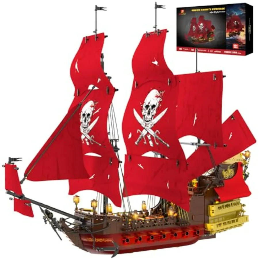Pirate Ship Building Set for Adults with Light Effects 2527PCS Large Collectible Model Boat Display Kit in Black and Gold Ideal
Pirate Ship Building Set for Adults with Light Effects 2527PCS Large Collectible Model Boat Display Kit in Black and Gold Ideal