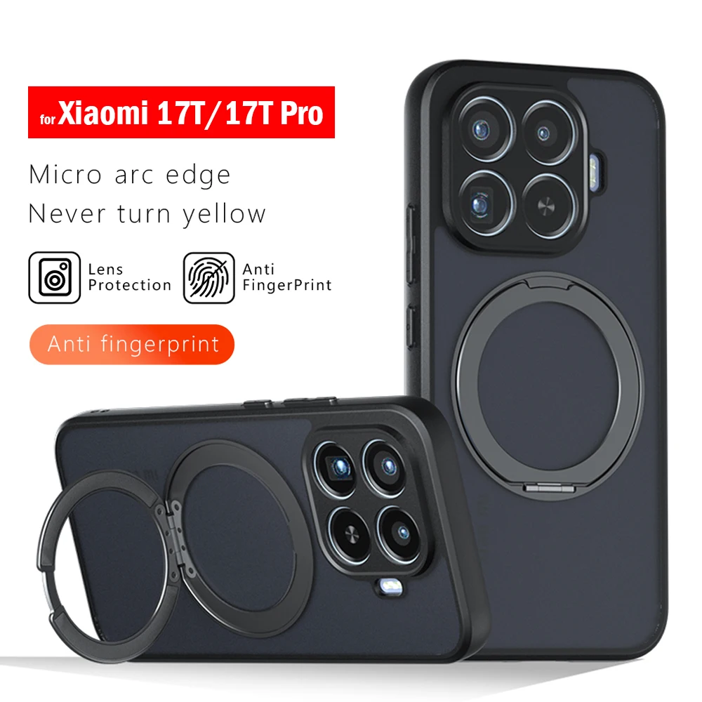 Magnetic Ring Stand Cover for Xiaomi 17T / 17T Pro Case Ultra Thin Matte Translucent & Clear Full Protection Funda Capa
Magnetic Ring Stand Cover for Xiaomi 17T / 17T Pro Case Ultra Thin Matte Translucent & Clear Full Protection Funda Capa