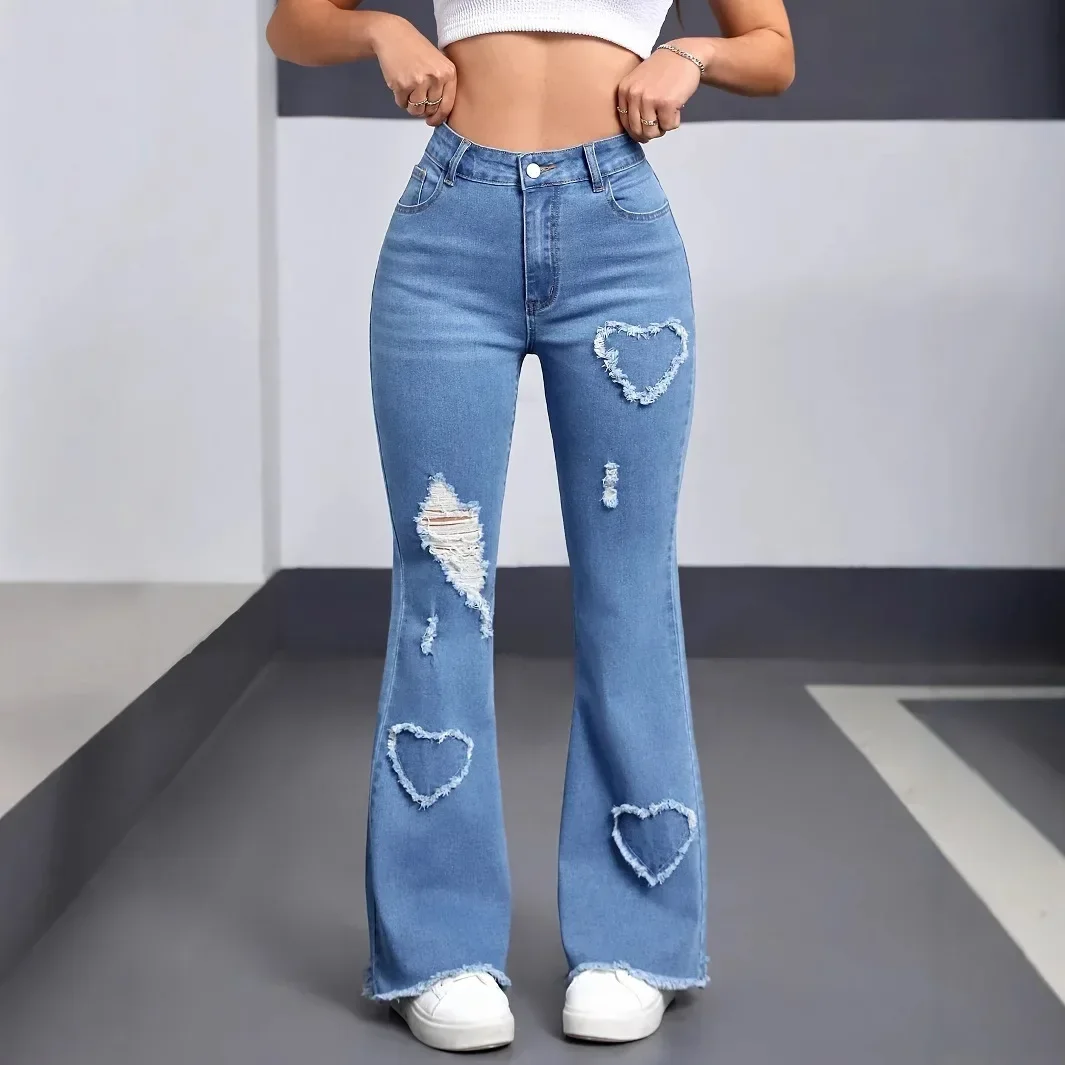 Denim Flared Pants Women Hole Jeans Boot Cut Distressed 2025 Streetwear High Waist Stretch Washed Vintage Full Length Trousers
Denim Flared Pants Women Hole Jeans Boot Cut Distressed 2025 Streetwear High Waist Stretch Washed Vintage Full Length Trousers