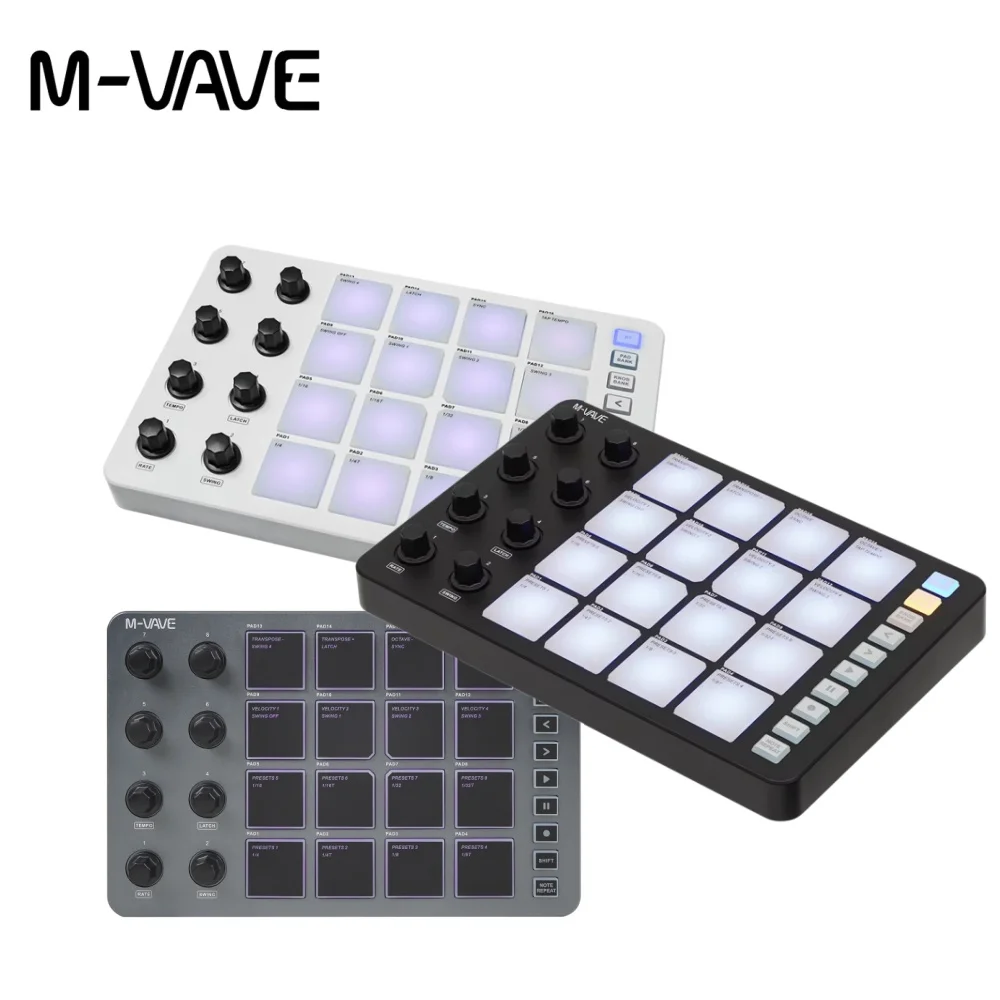 M-VAVE SMC-PAD MIDI Drum Pad Controller Low Latency 3.5mm Output Bluetooth Connection for Music Production and Performance
M-VAVE SMC-PAD MIDI Drum Pad Controller Low Latency 3.5mm Output Bluetooth Connection for Music Production and Performance