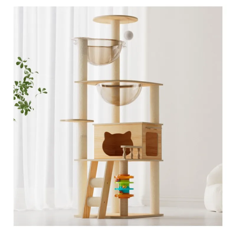Cat climbing frame, cat nest, all-in-one four seasons, dual space capsule, cat shelf
Cat climbing frame, cat nest, all-in-one four seasons, dual space capsule, cat shelf