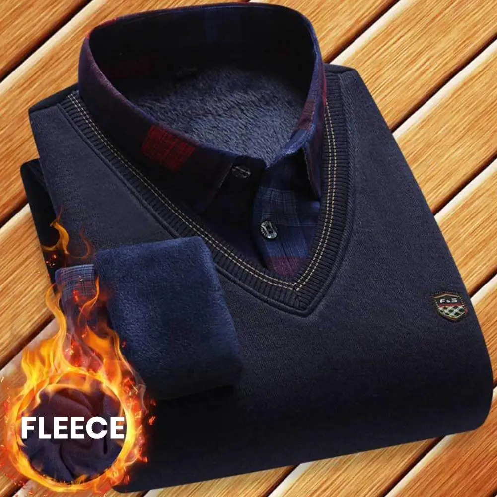 Men Shirt Fall Winter Thick Plush Lining Windproof Warm Men Shirt Turn-down Collar Male Pullover Sweatshirt Long Sleeves Top
Men Shirt Fall Winter Thick Plush Lining Windproof Warm Men Shirt Turn-down Collar Male Pullover Sweatshirt Long Sleeves Top