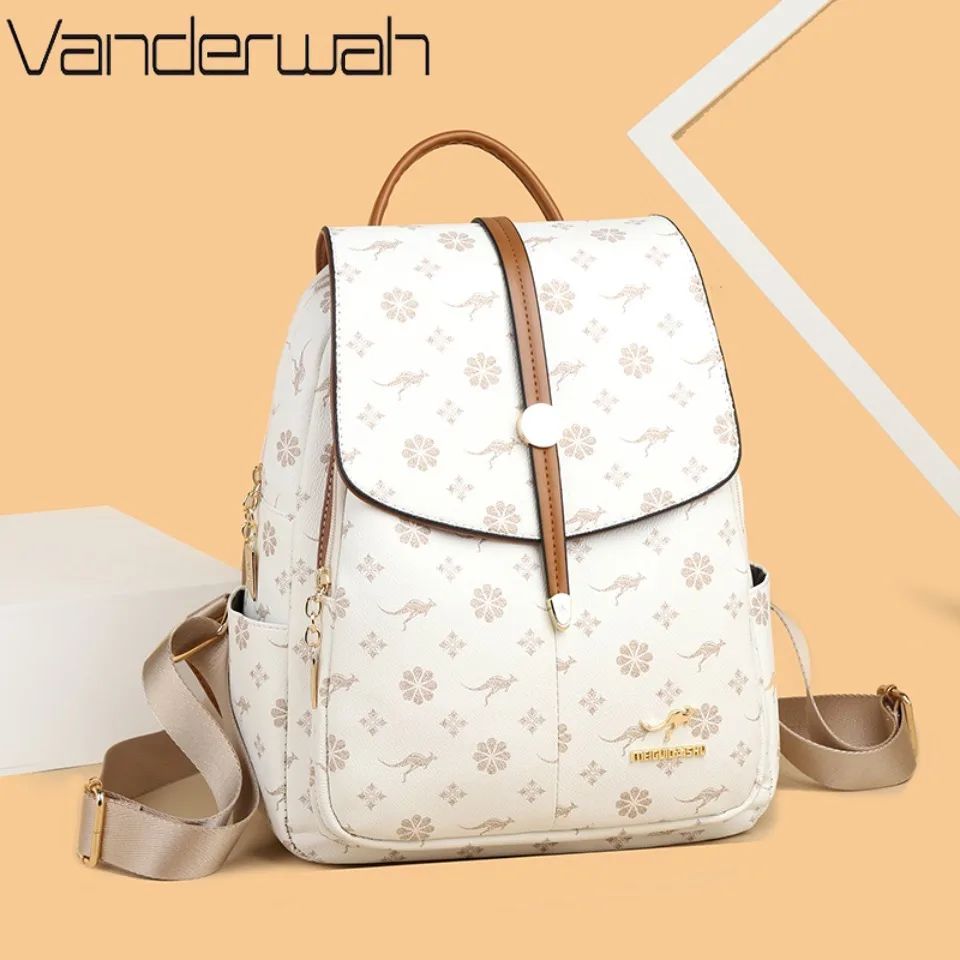 Women Versatile Fashion Printed Pattern Backpack Wear Resistant Simple And Generous Design With Handle For Women Daily Use