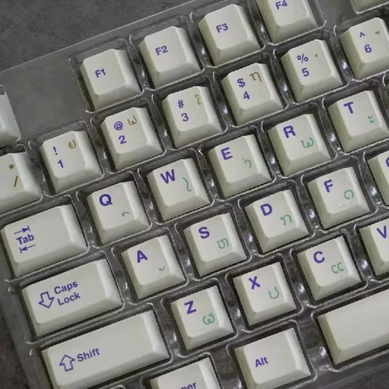 ZD Multilingual Root Keycaps Set Custom Arabic PBT Sublimation Cherry Profile Keycaps for Game Wooting Crush80 Keyboard Gift