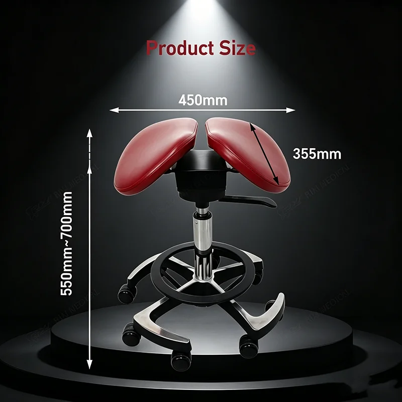 RIXI Split Saddle Dental Stool With Foot Control Ring Dentist Chair Ergonomic Saddle Adjustable 360 Swivel Wheels Dentist Clinic
RIXI Split Saddle Dental Stool With Foot Control Ring Dentist Chair Ergonomic Saddle Adjustable 360 Swivel Wheels Dentist Clinic