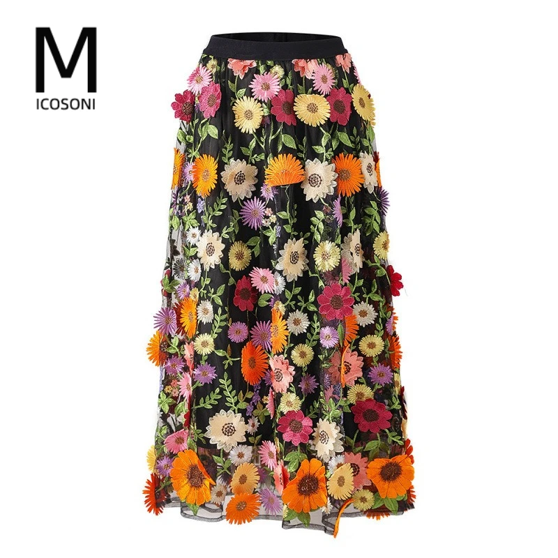 High-end Quality Fashion Skirt Spring Summer New Small Daisy Black Lace High Waist Women's Bottoms Three-dimensional Flowers
High-end Quality Fashion Skirt Spring Summer New Small Daisy Black Lace High Waist Women's Bottoms Three-dimensional Flowers