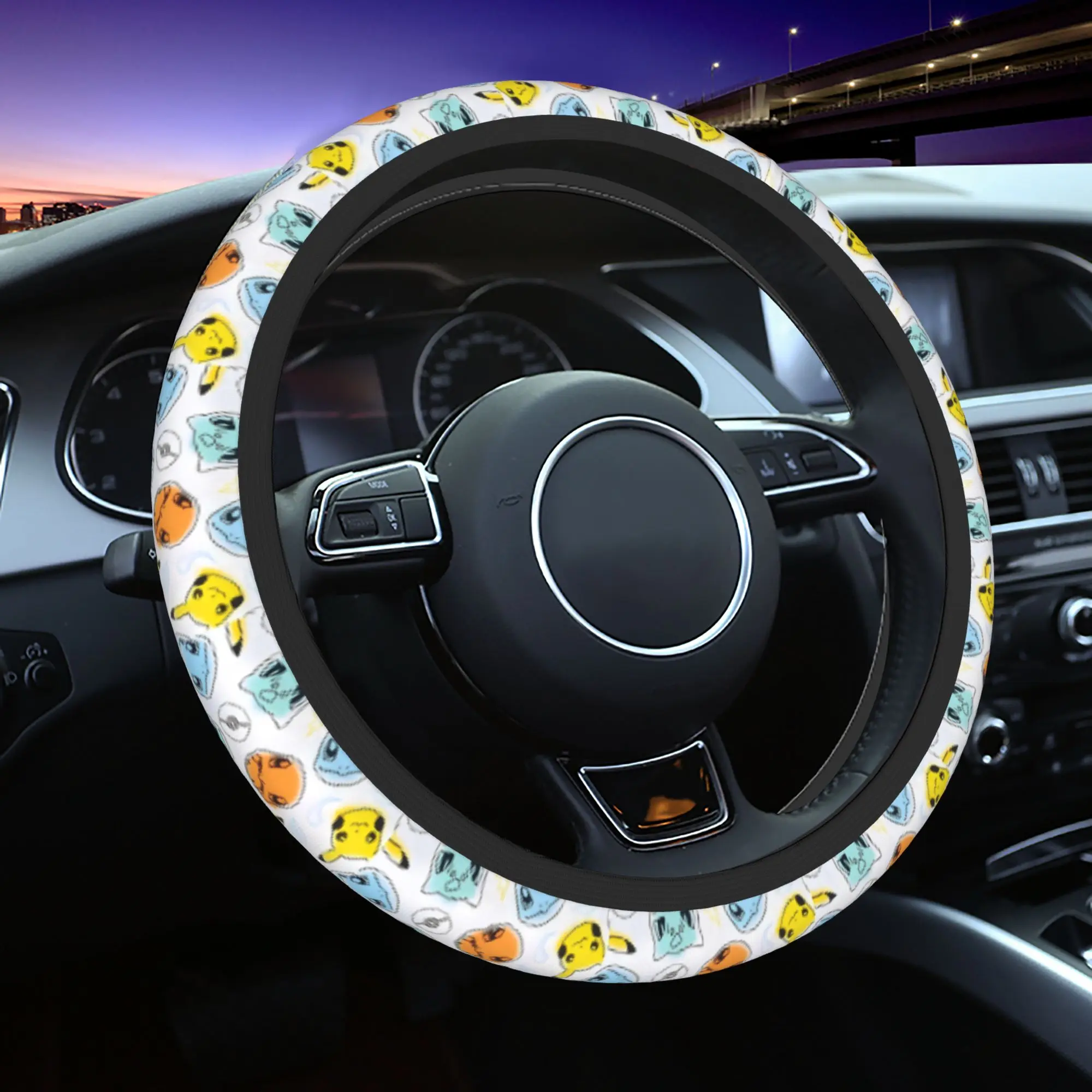 38cm Car Steering Wheel Cover Cartoon Universal Pokemoned Braid On The Steering Wheel Cover Car-styling Fashion Car Accessories
38cm Car Steering Wheel Cover Cartoon Universal Pokemoned Braid On The Steering Wheel Cover Car-styling Fashion Car Accessories