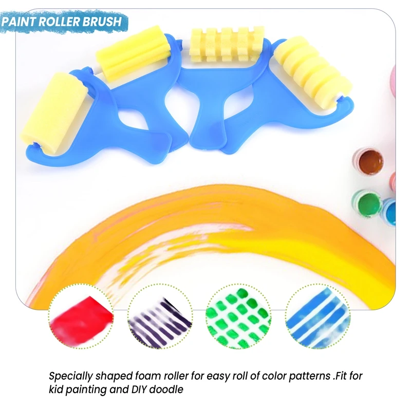 Pottery toolsSet of 4pcs Sponge Paint Roller Brush DIY Children Painting Brushes Kid Art Craft Painting Tool
Pottery toolsSet of 4pcs Sponge Paint Roller Brush DIY Children Painting Brushes Kid Art Craft Painting Tool