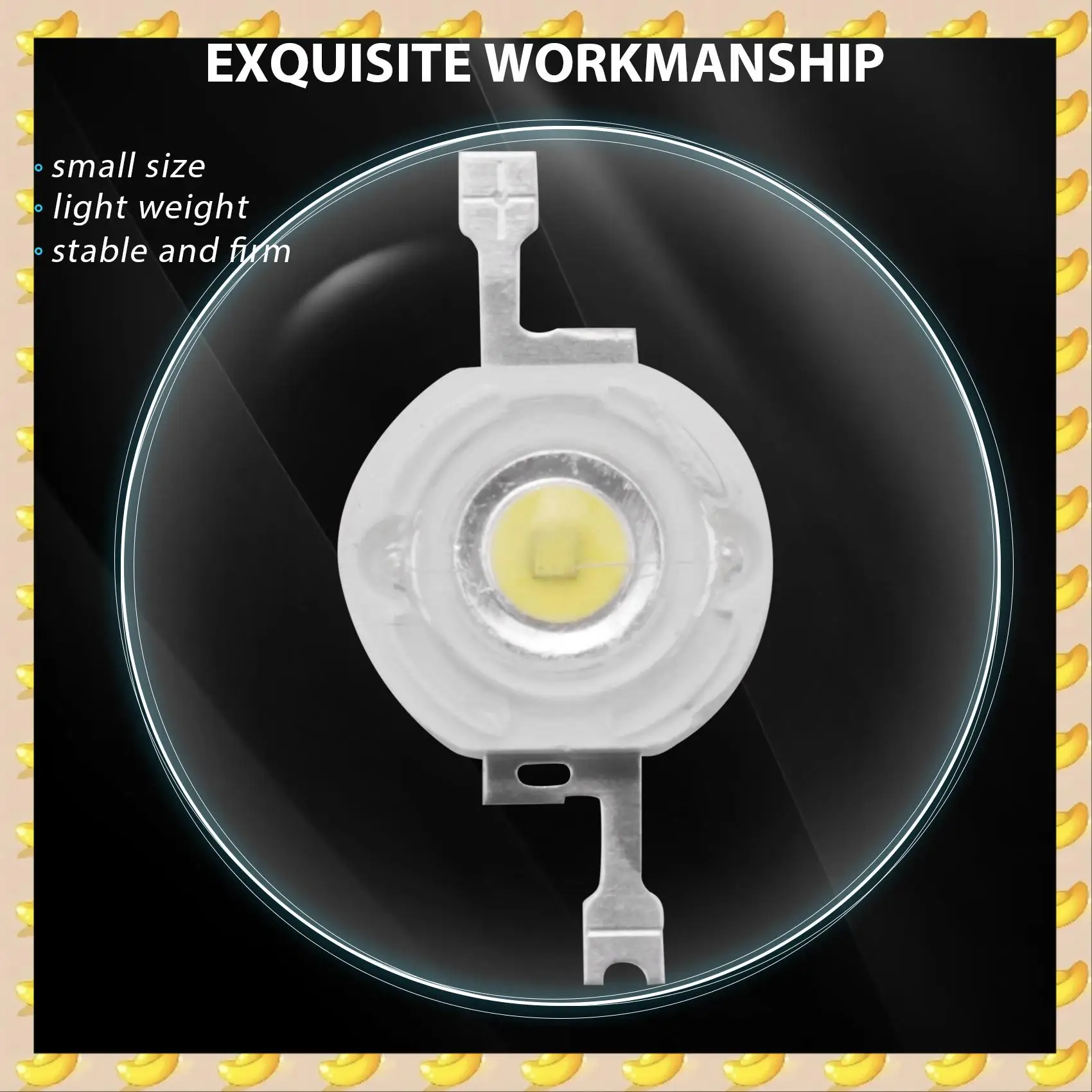 A45U 50 шт. 1 Вт диод высокой мощности холодные белые светодиодные бусины 1 Вт чип лампы 3 В-3,4 В 
A45U 50 шт. 1 Вт диод высокой мощности холодные белые светодиодные бусины 1 Вт чип лампы 3 В-3,4 В