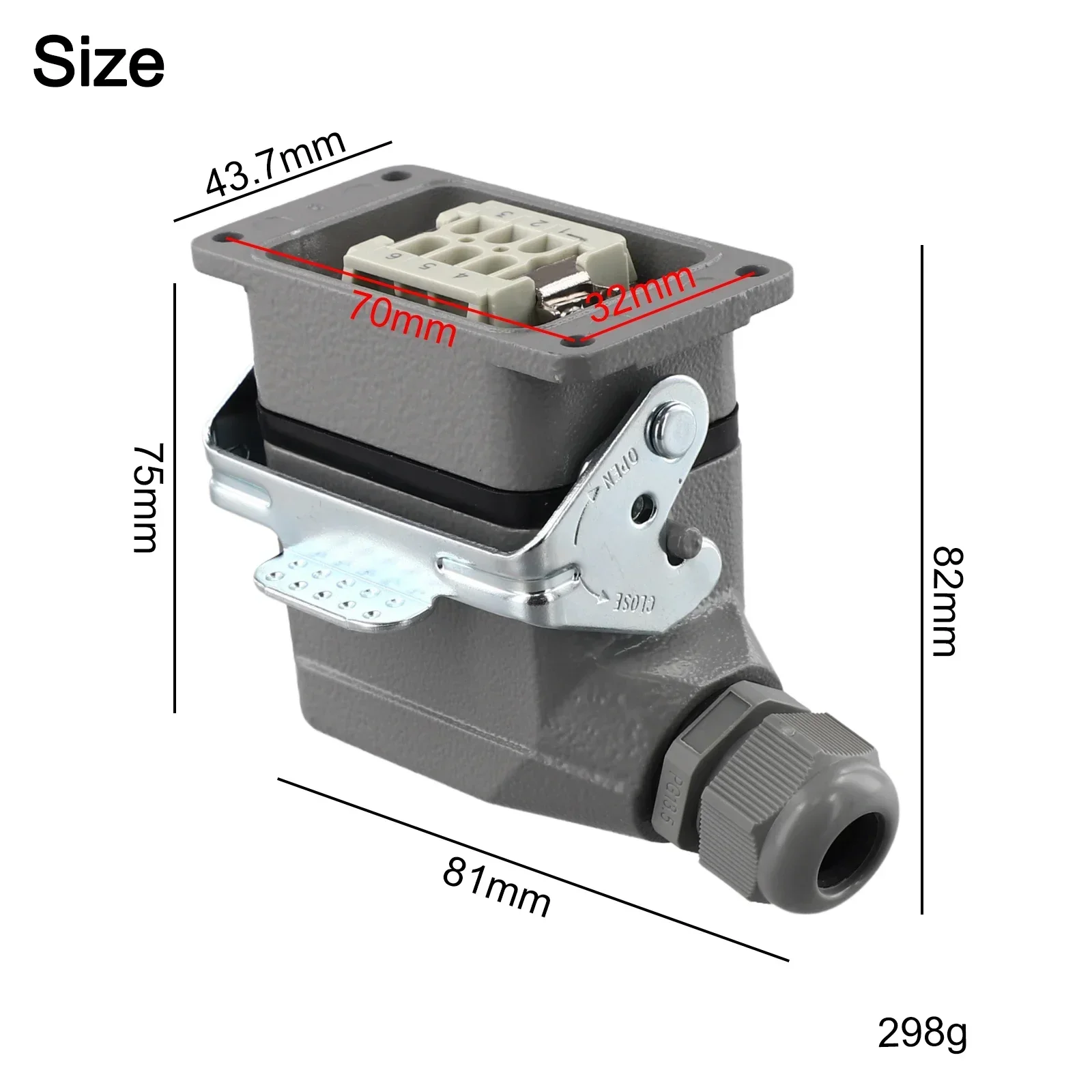 Industrial Rectangular Connector 6pin Heavy Duty Connectors for Control Systems Reliable and Stable Connection
Industrial Rectangular Connector 6pin Heavy Duty Connectors for Control Systems Reliable and Stable Connection