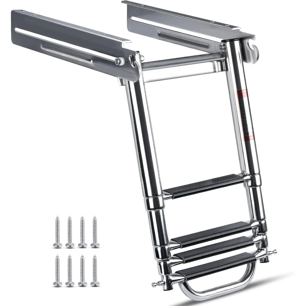 3-4 Step Boat Ladder Under Platform Slide Mount Boat Boarding Ladder, Telescoping Ladder with a Carry Handle and Mounting Screw
3-4 Step Boat Ladder Under Platform Slide Mount Boat Boarding Ladder, Telescoping Ladder with a Carry Handle and Mounting Screw