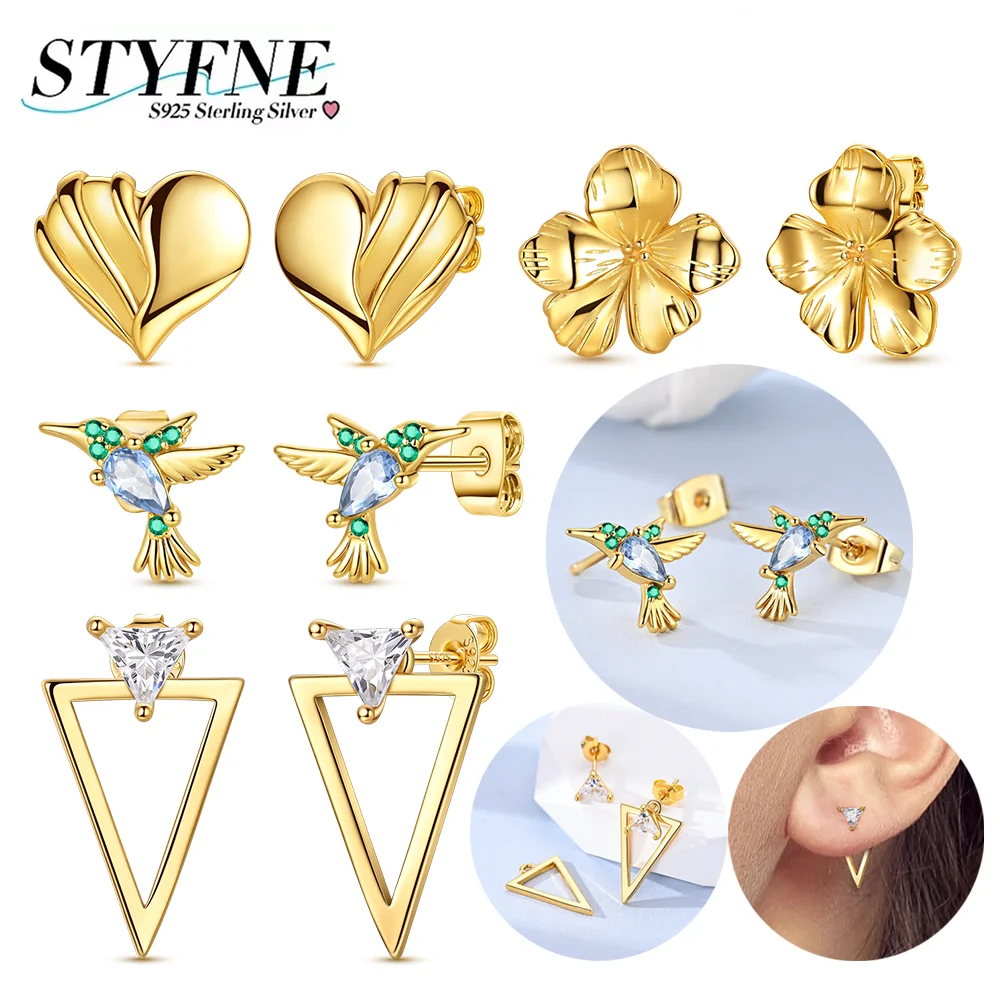 Серьги из серебра 925 пробы, золото, серьги с лепестками в стиле ретро, серьги-гвоздики с колибри для женщин, ювелирные изделия, подарок на годовщину для влюбленных
Серьги из серебра 925 пробы, золото, серьги с лепестками в стиле ретро, серьги-гвоздики с колибри для женщин, ювелирные изделия, подарок на годовщину для влюбленных