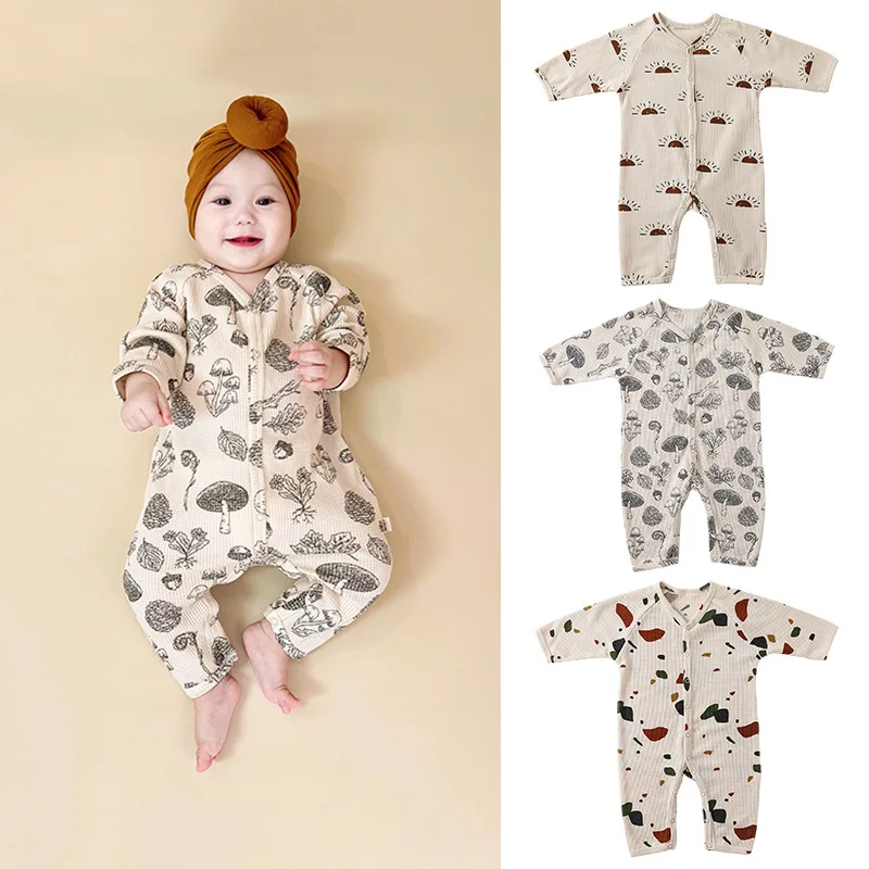 Infant Girl Romper Spring Autumn Ins Long Sleeve Irregular Print Single Breasted Waffle Baby Girl Bodysuit Newborn Girl Jumpsuit
Infant Girl Romper Spring Autumn Ins Long Sleeve Irregular Print Single Breasted Waffle Baby Girl Bodysuit Newborn Girl Jumpsuit