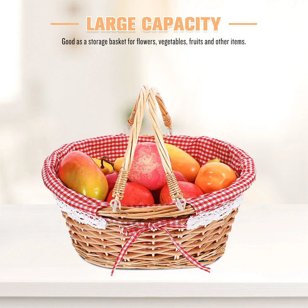 Wicker Picnic Basket Large Spacious Handmade Rustic Outdoor Storage Basket For Picnics Camping Fruit Vegetables Garden
Wicker Picnic Basket Large Spacious Handmade Rustic Outdoor Storage Basket For Picnics Camping Fruit Vegetables Garden