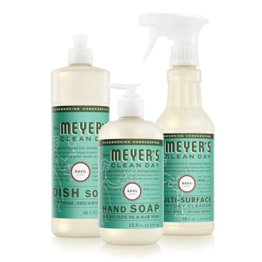 Mrs. MEYER'S Clean Day Kitchen Basics Gift Set, Basil Scent Cleaning Supplies, includes Dish Soap, Hand Soap and Multi Surface
Mrs. MEYER'S Clean Day Kitchen Basics Gift Set, Basil Scent Cleaning Supplies, includes Dish Soap, Hand Soap and Multi Surface