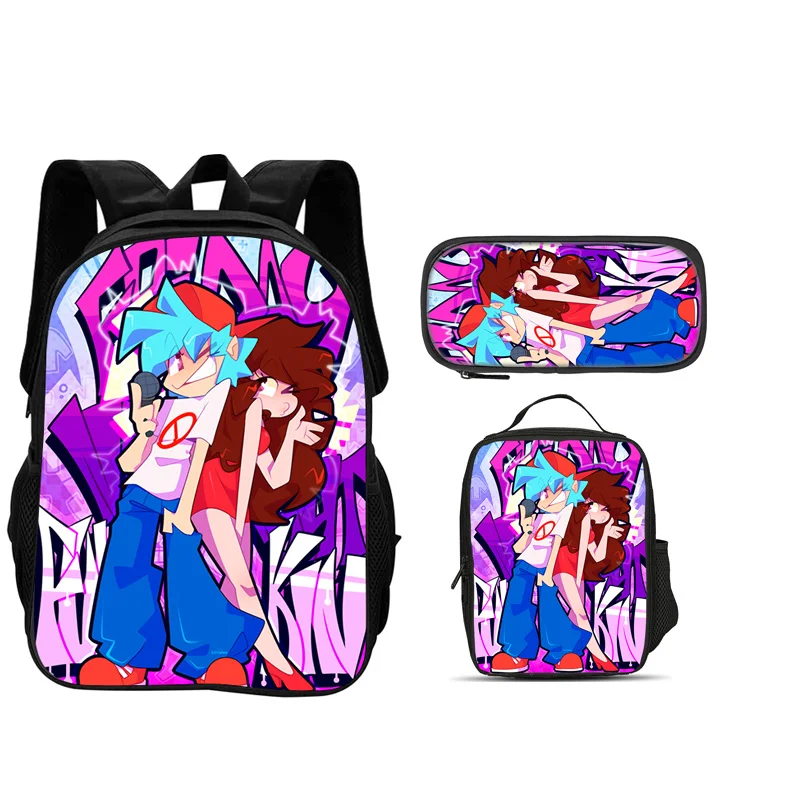 Friday Night Funkin 3pcs Set Backpack Pen Bag ice Bag Durable Trendy, Versatile Cartoon School Boy and Girl Birthday Best Gift
Friday Night Funkin 3pcs Set Backpack Pen Bag ice Bag Durable Trendy, Versatile Cartoon School Boy and Girl Birthday Best Gift
