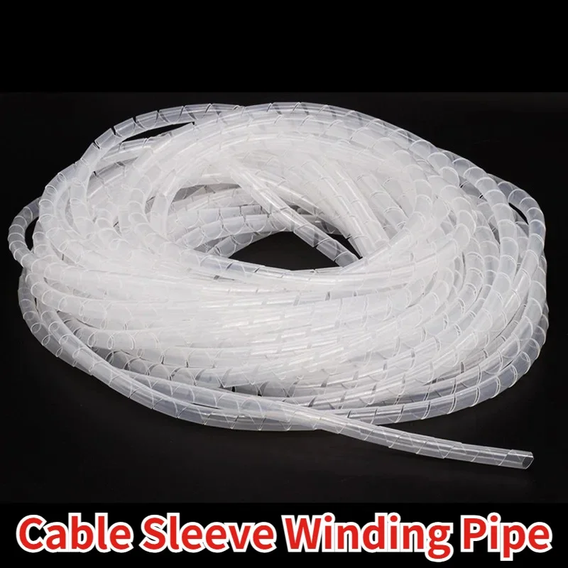 Cable Sleeve Winding Pipe Spiral Wrapping Transparent/Black Wire Organizer Sheath Tube 4-30MM Plastic Tape Management Protector
Cable Sleeve Winding Pipe Spiral Wrapping Transparent/Black Wire Organizer Sheath Tube 4-30MM Plastic Tape Management Protector