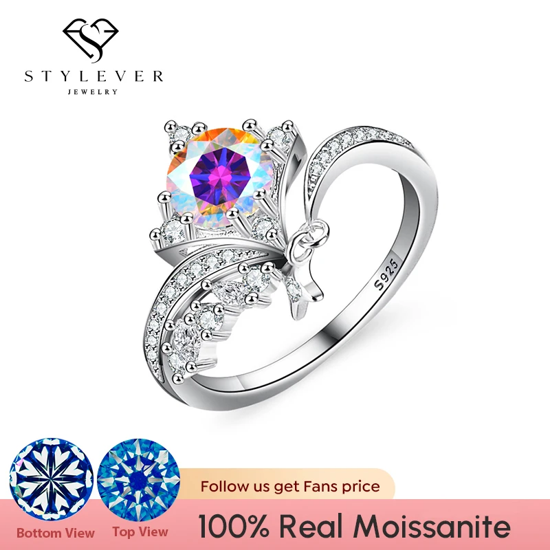 Stylever Luxury 1CT Colorful Moissanite Diamond Rings for Women 925 Sterling Silver Princess Crown Star Elegant Wedding Jewelry
Stylever Luxury 1CT Colorful Moissanite Diamond Rings for Women 925 Sterling Silver Princess Crown Star Elegant Wedding Jewelry